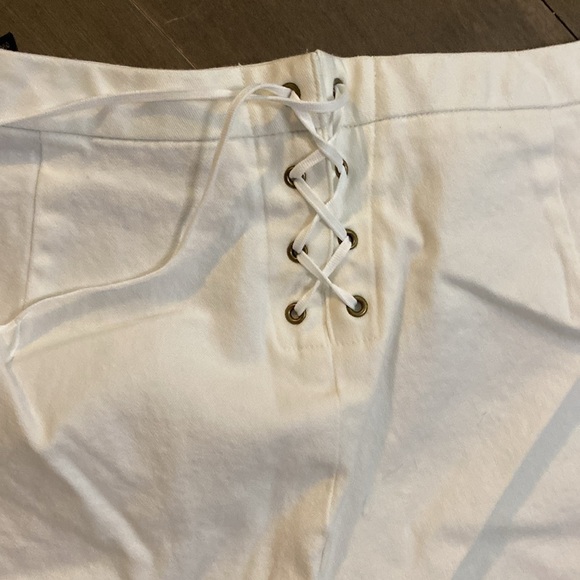 Express White Nautical Button Pants - Picture 5 of 7